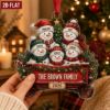 Picture of Personalized Snowman Family Ornament, Custom Family Name Christmas Gift, Family of 5 Ornament, Kids Name Keepsake, Christmas 2026 Decor