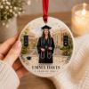 Picture of Personalized Graduation Photo Ornament, Custom Class of 2026 Gift, 2 Layer Ceramic Acrylic Keepsake, Senior Christmas Ornament, Grad Gift