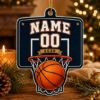 Picture of Personalized Basketball Ornament, Custom Name Number Player Gift, Basketball Christmas Keepsake, Sports Team Gift, Christmas Decor 2026