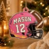 Picture of Personalized Football Ornament, Custom Name Number Player Gift, Football Helmet Christmas Keepsake, Sports Team Gift, Christmas Decor 2026