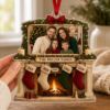 Picture of Personalized Family Photo Christmas Ornament, Custom Family Name & Stocking Names, Fireplace Holiday Keepsake, Xmas Gift for Parents 2026