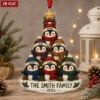 Picture of Personalized Penguin Family Ornament, Custom Names Christmas Gift, Family of 6 Keepsake, 2D Flat Holiday Ornament, Christmas Decor 2026