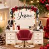 Picture of Personalized Hair Stylist Ornament, Custom Hairstylist Name Christmas Gift, 2D Flat Acrylic Salon Ornament, Hairdresser Gift, Christmas 2026