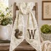 Picture of Personalized Squirrel Hunting Wreath Sash, Toile Monogram Sash, Woodland Fall Wreath Bow, Custom Initial Thanksgiving Sash, Fall Decor Gift