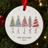 Picture of Personalized Family Christmas Ornament, Custom Names 2 Layer Ceramic Acrylic Ornament, Family Tree Keepsake, Christmas Gift for Family 2026