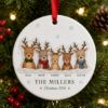 Picture of Personalized Family Deer Christmas Ornament, Custom Reindeer 2 Layer Ceramic Acrylic Ornament, Christmas Gift for Parents, Christmas 2026
