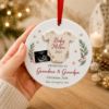 Picture of Pregnancy Announcement Christmas Ornament, Promoted To Grandma Grandpa Gift, Baby Reveal Keepsake, Custom Ultrasound Photo Ornament 2026