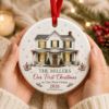 Picture of Personalized New Home Christmas Ornament, First Christmas In Our New Home Gift, Custom House Ceramic Acrylic Ornament, Family Keepsake 2026