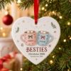 Picture of Personalized Best Friend Christmas Ornament, Custom Besties Coffee Mug Heart Ornament, Friendship Keepsake, Ceramic Acrylic Ornament 2026