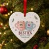 Picture of Personalized Best Friend Christmas Ornament, Custom Besties Coffee Mug Heart Ornament, Friendship Keepsake, Ceramic Acrylic Ornament 2026