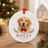 Picture of Personalized Golden Retriever Christmas Ornament, Custom Pet Name 2 Layer Ceramic Acrylic Ornament, Dog Lover Gift, Christmas Keepsake 2026