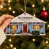 Picture of Personalized Family Ranch Home Christmas Wooden Ornament 2026, Custom Last Name House Ornament, New Home Christmas Gift, Family Keepsake