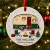 Picture of Personalized Camping Christmas Ornament, Custom Family Camper 2 Layer Ceramic Acrylic Ornament, RV Travel Trailer Keepsake, Camper Gift 2026