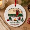 Picture of Personalized Camping Christmas Ornament, Custom Family Camper 2 Layer Ceramic Acrylic Ornament, RV Travel Trailer Keepsake, Camper Gift 2026