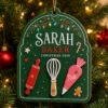 Picture of Personalized Baker Christmas Ornament, Custom Name Baking Ornament, Rolling Pin Whisk Bakery Gift, Pastry Chef Keepsake, Christmas 2026