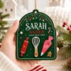 Picture of Personalized Baker Christmas Ornament, Custom Name Baking Ornament, Rolling Pin Whisk Bakery Gift, Pastry Chef Keepsake, Christmas 2026