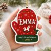 Picture of Personalized Baby First Christmas Ornament, Custom Name Mitten Wood Ornament, Rocking Horse Baby Keepsake, Newborn Christmas Gift 2026