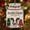 Picture of Personalized Dairy Farm Christmas Ornament, Custom Farm Name Cow Milk Can Wood Ornament, Farmer Christmas Gift, Rustic Farmhouse Keepsake
