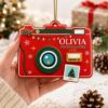 Picture of Personalized Photographer Christmas Ornament, Custom Name Camera Wood Ornament, Photography Custom Gift, Photographer Christmas Keepsake