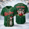 Picture of Personalized Christmas Bowling Jersey, Custom Team Name & Player Name Baseball Shirt, Festive Bowling Gift, Holiday Bowling Team Uniform
