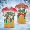 Picture of Personalized Christmas Baseball Jersey, Custom Merry Christmas Shirt, Holiday Baseball Uniform, Gingerbread Drip Xmas Jersey, Family Gift