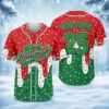 Picture of Personalized Christmas Baseball Jersey, Custom Merry Christmas Shirt, Holiday Baseball Uniform, Gingerbread Drip Xmas Jersey, Family Gift