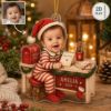 Picture of Personalized Baby Christmas Ornament, Custom Baby Photo Acrylic Ornament, Santa Letter Keepsake Gift, Baby First Christmas Gift 2026
