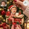 Picture of Personalized Baby Christmas Ornament, Custom Baby Photo Acrylic Ornament, Santa Letter Keepsake Gift, Baby First Christmas Gift 2026