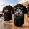 Picture of Personalized Christmas Cruise Jersey, Custom Family Cruise Crew Shirt, Tropical Holiday Vacation Baseball Jersey, Matching Xmas Travel Gift