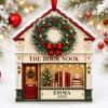 Picture of Personalized Book Lover Christmas Ornament, Custom Name Bookstore Ornament, Reader Gift, Bookworm Gift, Christmas Reading Decor