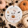 Picture of Baby’s First Halloween Ornament, Personalized Baby Name Halloween Ornament, Custom Infant Keepsake Gift, Cute Ghost Pumpkin Decor 2026