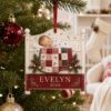 Picture of Personalized Baby Christmas Ornament, Custom Newborn Acrylic Ornament, Baby First Christmas Gift, Nursery Keepsake, Sleeping Baby Memory