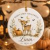 Picture of Baby’s First Halloween Ornament, Personalized Baby Name Deer Ornament, Cute Ghost Pumpkin Keepsake Gift, Newborn Halloween 2026
