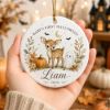 Picture of Baby’s First Halloween Ornament, Personalized Baby Name Deer Ornament, Cute Ghost Pumpkin Keepsake Gift, Newborn Halloween 2026