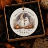 Picture of Personalized Halloween Wedding Ornament, Ghost Bride Groom Christmas Ornament, Custom Couple Names Date, Spooky Wedding Keepsake Gift