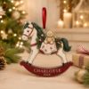 Picture of Personalized Rocking Horse Christmas Ornament, Custom Baby Acrylic Ornament, Nursery Keepsake Gift, First Christmas Memory Decor 2026