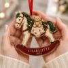 Picture of Personalized Rocking Horse Christmas Ornament, Custom Baby Acrylic Ornament, Nursery Keepsake Gift, First Christmas Memory Decor 2026