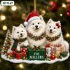 Picture of Personalized Samoyed Christmas Ornament, Custom Samoyed Family Ornament, Samoyed Dog Christmas Decor,Samoyed Lover Gift, Pet Family Keepsake