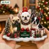 Picture of Personalized French Bulldog Christmas Ornament, Custom Frenchie Dog Acrylic Ornament, Dog Lover Gift, Pet Family Keepsake, Holiday Decor