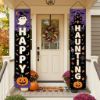 Picture of Happy Hunting Spooky Halloween Door Banner Porch Decor, Halloween Entryway Decoration, Fall Home Accent, Outdoor Seasonal Hanging Signs 2026