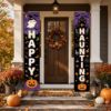 Picture of Happy Hunting Spooky Halloween Door Banner Porch Decor, Halloween Entryway Decoration, Fall Home Accent, Outdoor Seasonal Hanging Signs 2026