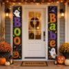 Picture of Set of 2 Halloween Door Banners, Front Porch Decor, Spooky Season Hanging Signs, Halloween Outdoor Decoration, Fall Home Entryway Decorn2026