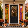 Picture of Set of 2 Halloween Door Banners, Spooky Witch Porch Decor, Halloween Front Door Hanging Signs, Fall Outdoor Decoration, Haunted Season Decor
