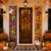Picture of Spooky Halloween Front Door Banners, Set of 2 Porch Hangings, Haunted Season Outdoor Decor, Fall Entryway Decoration, Holiday Home Style