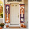 Picture of Ghost Club Halloween Door Banners, Spooky Porch Decor, Halloween Front Door Hanging Sign, Fall Outdoor Decoration, Trick or Treat Home Decor