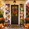 Picture of Halloween Porch Banner Set of 2, BOO Front Door Decor, Spooky Seasonal Hanging Signs, Outdoor Fall Home Decoration, Halloween Entryway Style