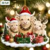 Picture of Personalized Highland Cow Christmas Ornament, Custom Scottish Highland Cattle Family Ornament, Farm Animal Lover Gift, Rustic Keepsake Decor