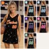 Picture of Personalized Basketball Jersey Dress, Custom Team Name & Number, Women's Sleeveless Sports Dress, Basketball Mom Game Day Outfit Gift