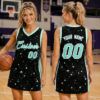Picture of Personalized Basketball Jersey Dress, Custom Team Name & Number, Women's Sleeveless Sports Dress, Basketball Mom Game Day Outfit Gift