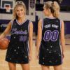 Picture of Personalized Basketball Jersey Dress, Custom Team Name & Number, Women's Sleeveless Sports Dress, Basketball Mom Game Day Outfit Gift